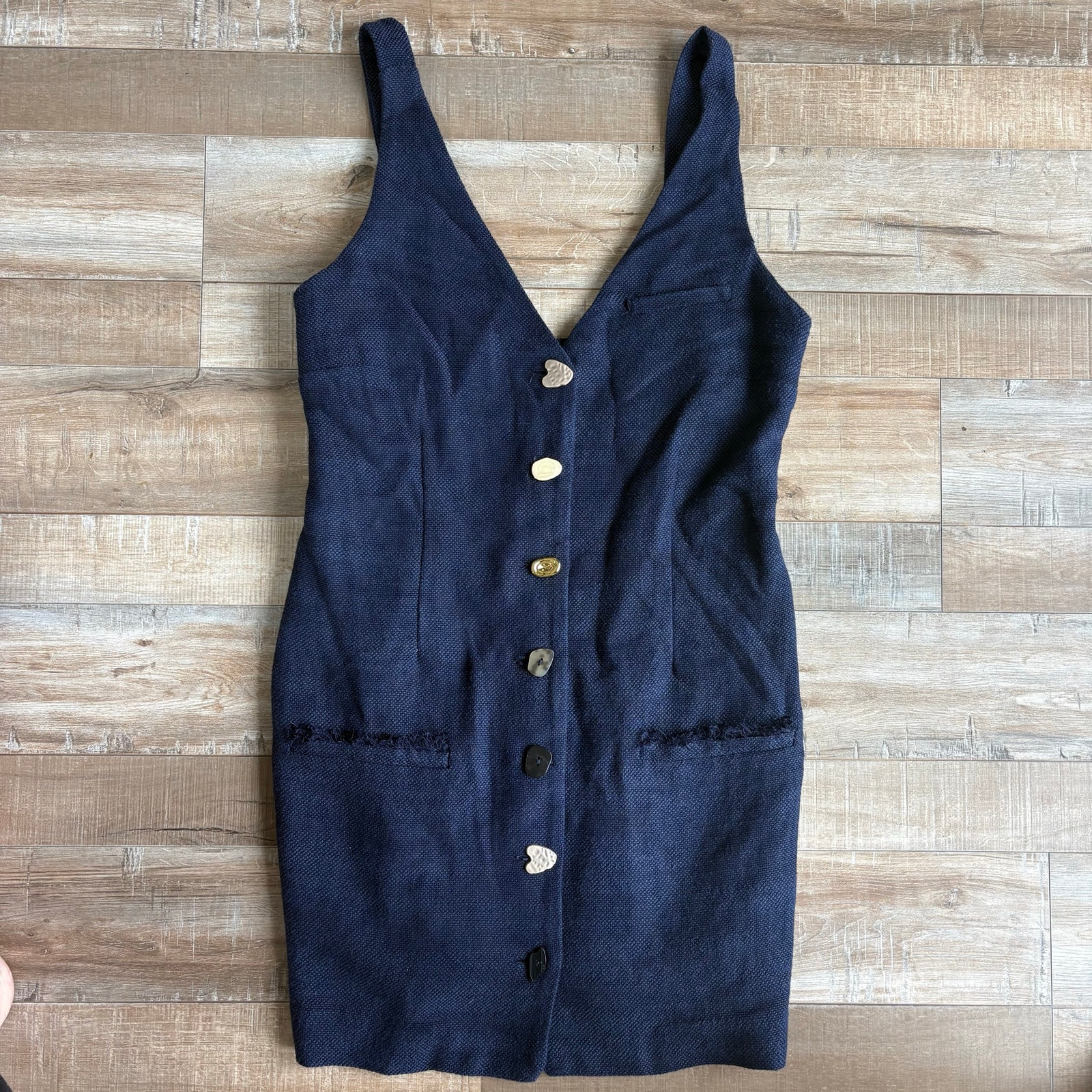 Staud Samuel Dress Navy Size 6 Nwt